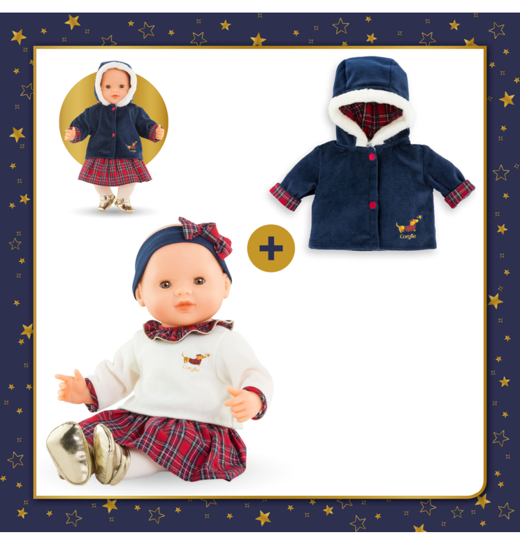 Mon Grand Poupon Suzanne et Manteau Corolle en Fêtes