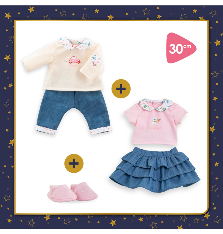 Mes ensembles Week-end à Paris pour poupon 30 cm