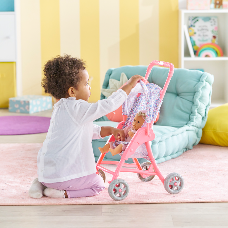 Poussette Florale pour poupon 30 cm