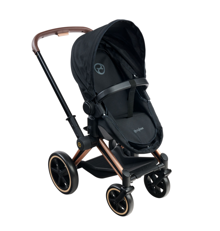 Landau 3 en 1 Cybex Priam Noir pour poupon 36 / 42 / 52 cm