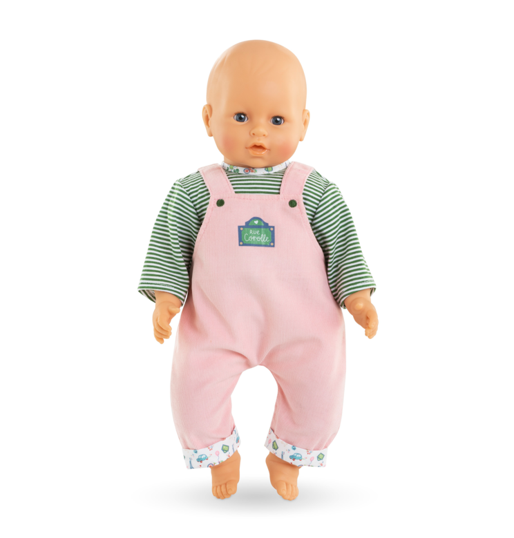 T-shirt et Salopette Manches Longues Week-end à Paris pour poupon 42 cm