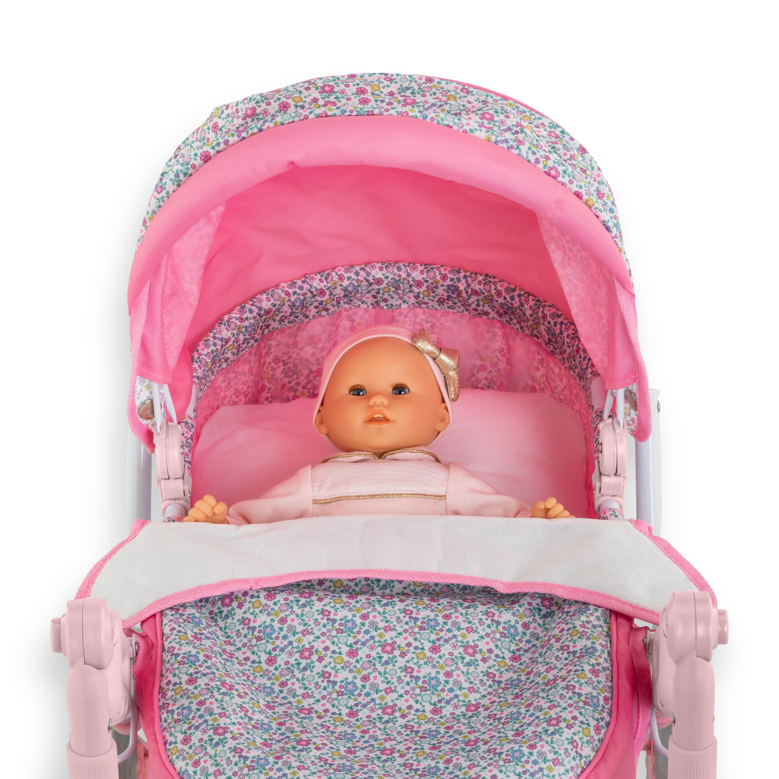 Landau Floral pour poupons 36 / 42 et 52 cm