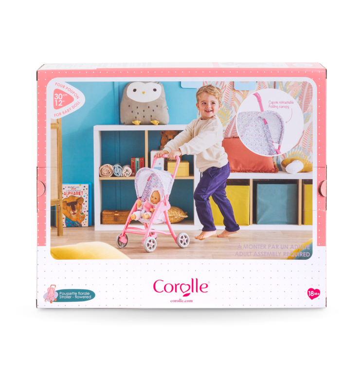 Poussette Florale pour poupon 30 cm