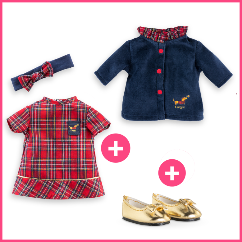 Look Manteau Corolle En Fêtes pour poupée ma Corolle