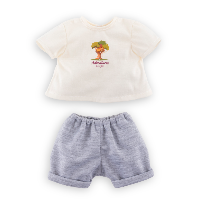 T-Shirt & Short Petit Explorateur pour poupon 30 cm