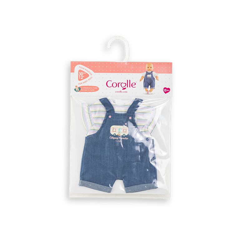 Combishort & T-Shirt Petit Explorateur pour poupon 30 cm