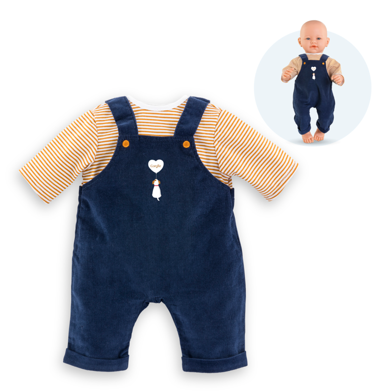Poupon Rose et Salopette Marine
