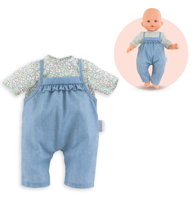 Blouse et Salopette pour poupon 36 cm