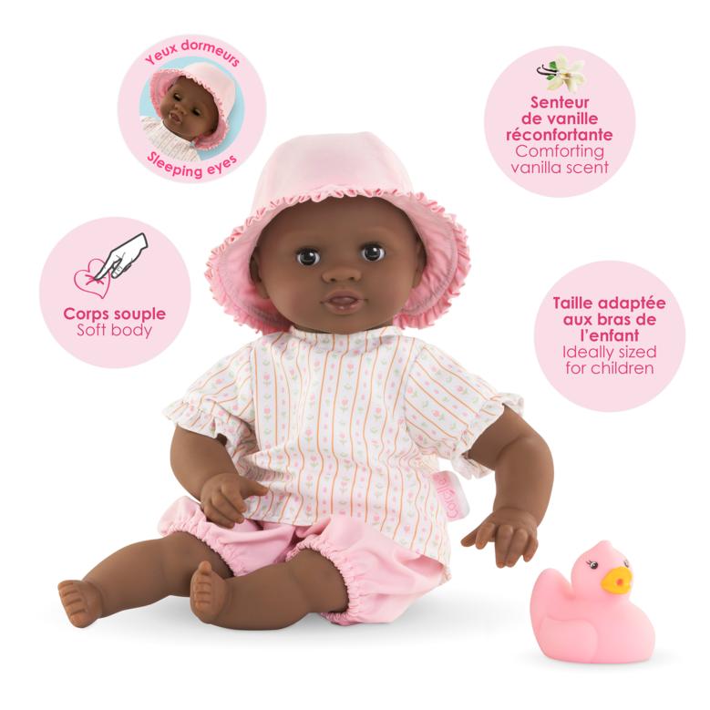 Poupon Bébé Bain Alyzée Tulipes