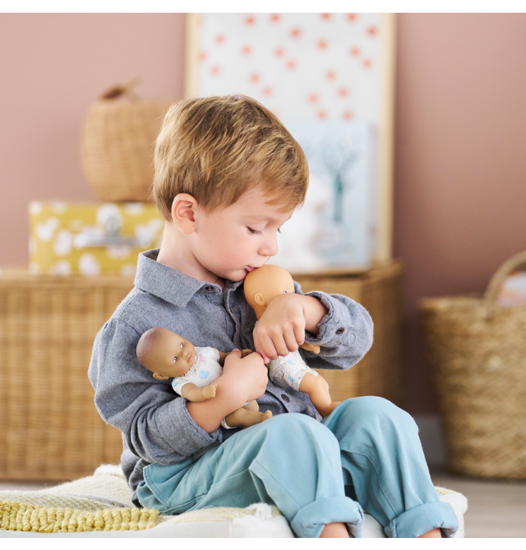 Poupon Mini Calin Lapins Yeux Bleus