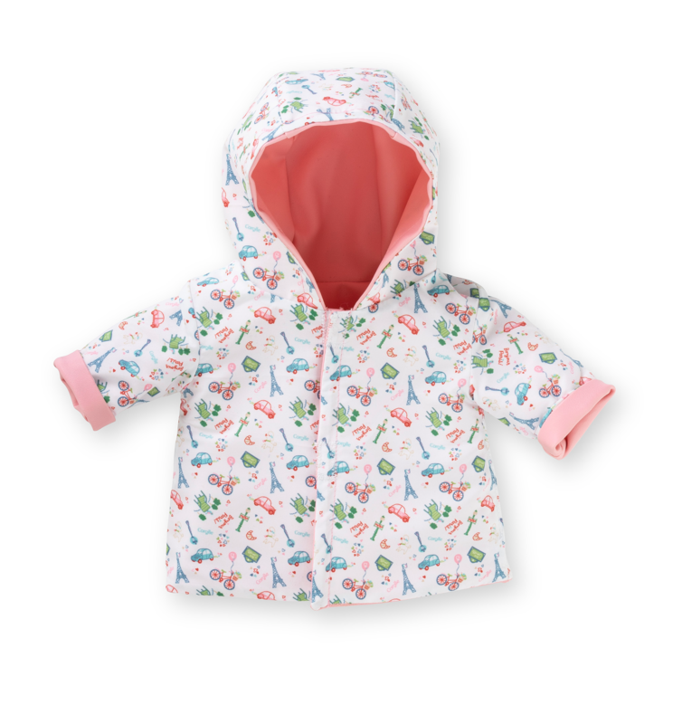 Ciré Réversible Week-end à Paris pour poupon 30 cm