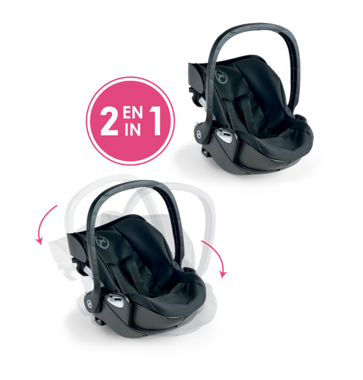 Poupon Rose et Porte-Poupon Cybex Noir