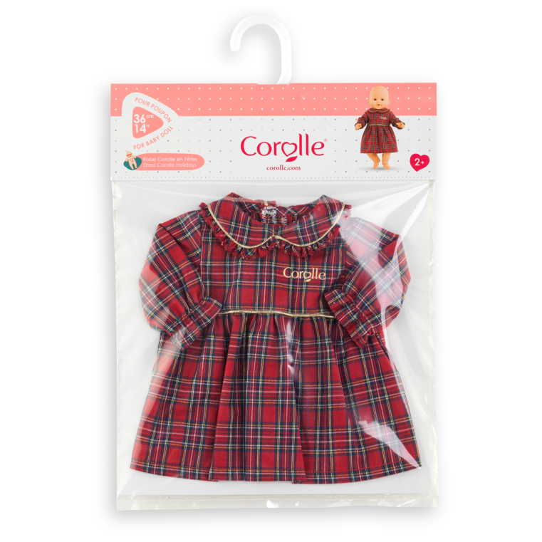 Robe Corolle en Fêtes pour poupon 36 cm