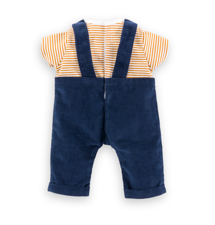 T-shirt et Salopette Marine pour poupon 36 cm