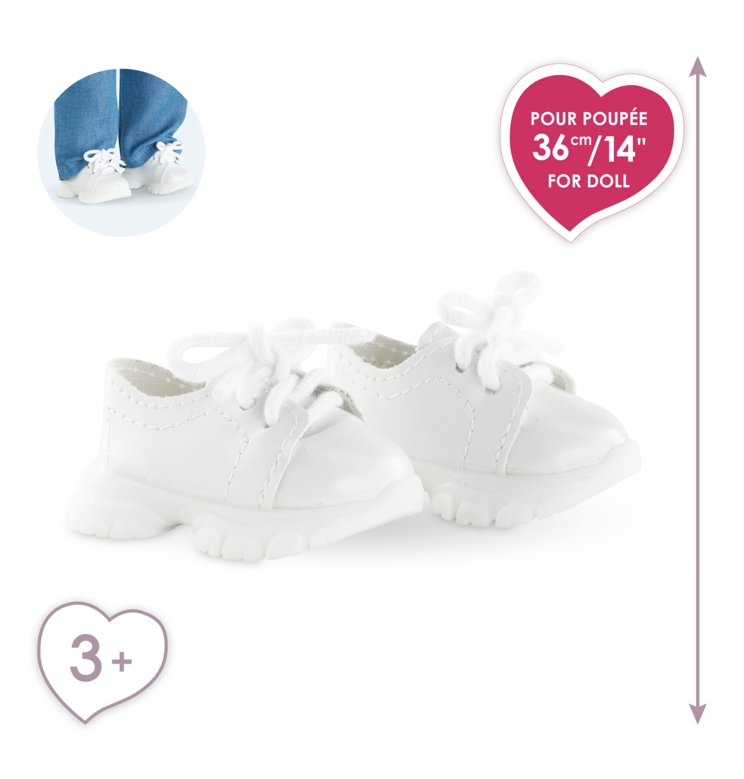 Baskets Blanches de Sport pour poupée ma Corolle