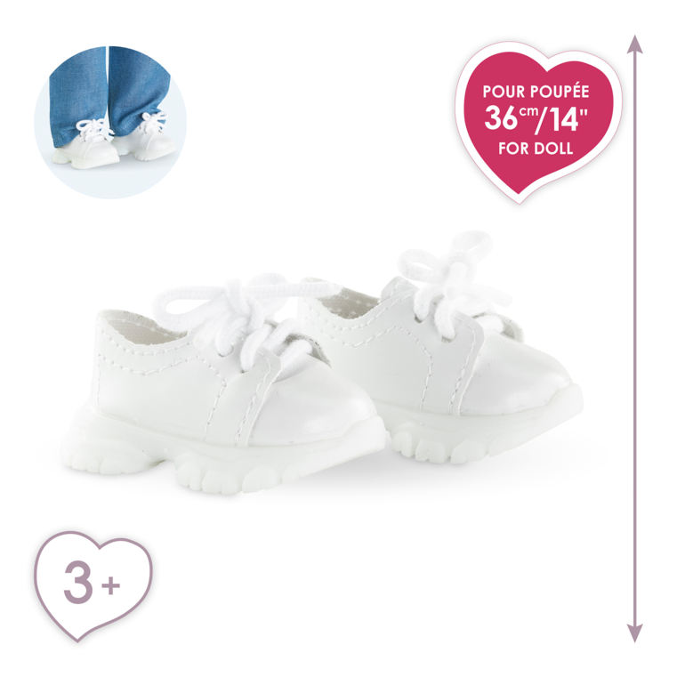 Baskets Blanches de Sport pour poupée ma Corolle