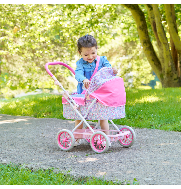 Landau Floral pour poupons 36 / 42 et 52 cm