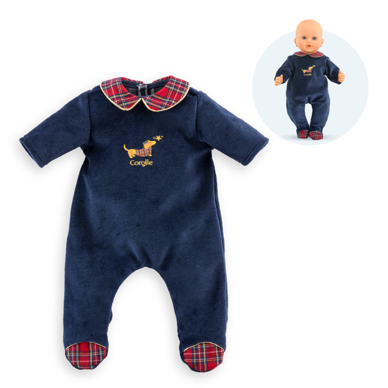 Pyjama Corolle en Fêtes pour poupon 36 cm