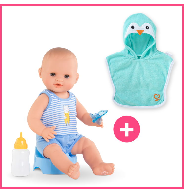 Poupon Paul fait pipi et Cape de Bain Pingouin