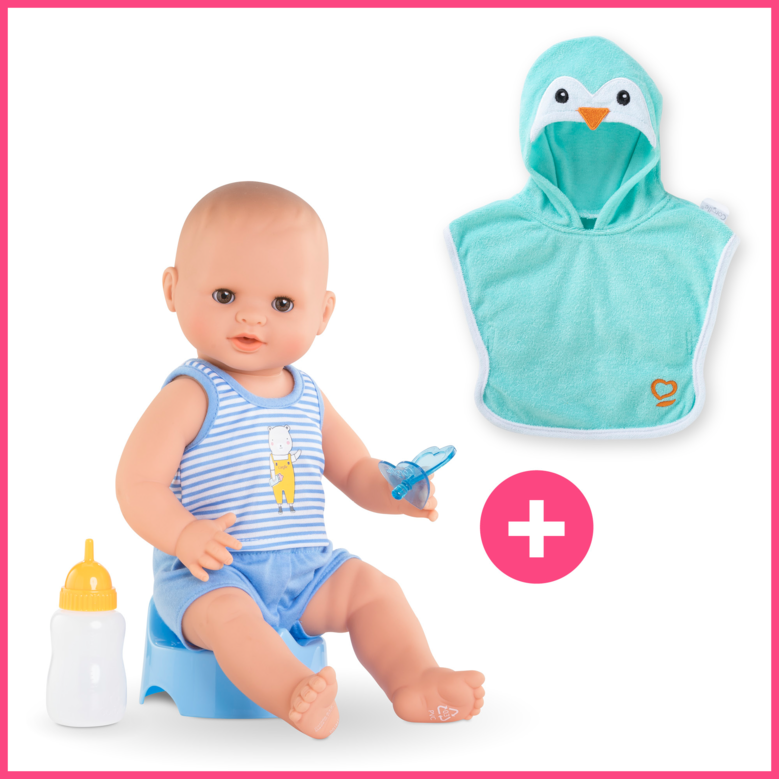 Poupon Paul fait pipi et Cape de Bain Pingouin