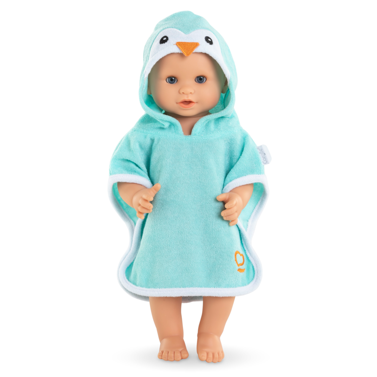 Cape de Bain Pingouin pour poupon 36 cm
