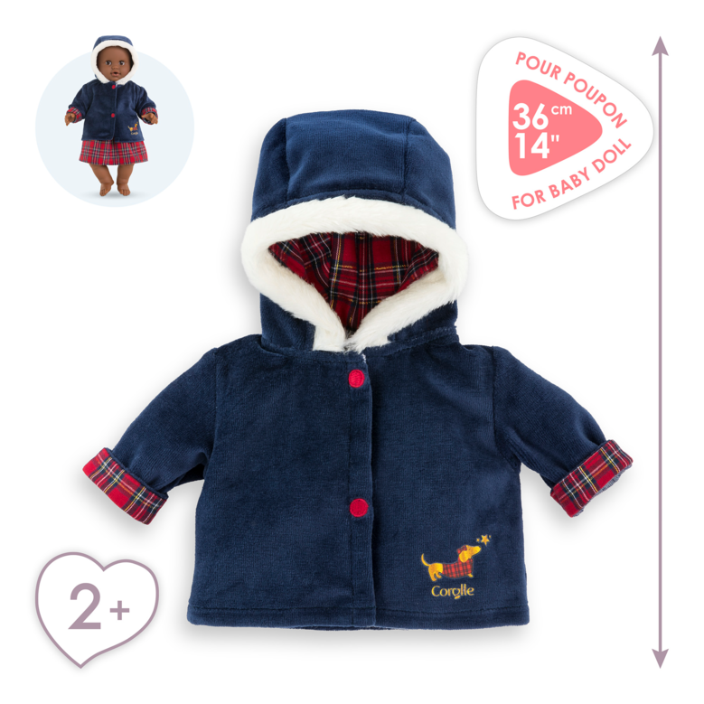 Manteau Corolle en Fêtes pour poupon 36 cm