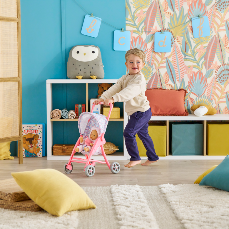 Poussette Florale pour poupon 30 cm