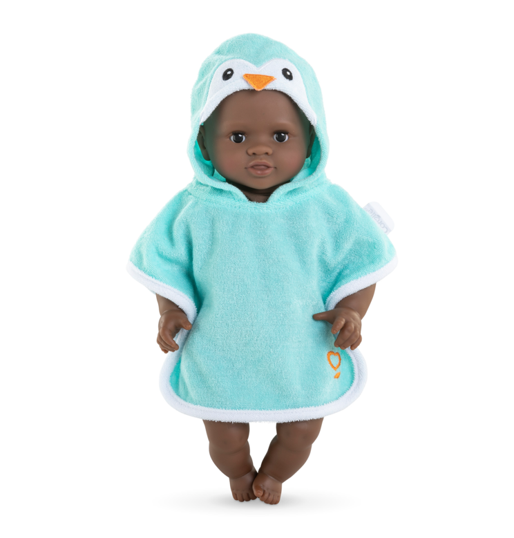 Cape de Bain Pingouin pour poupon 30 cm