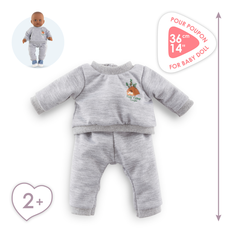 Jogging Gris Petit Explorateur pour poupon 36 cm