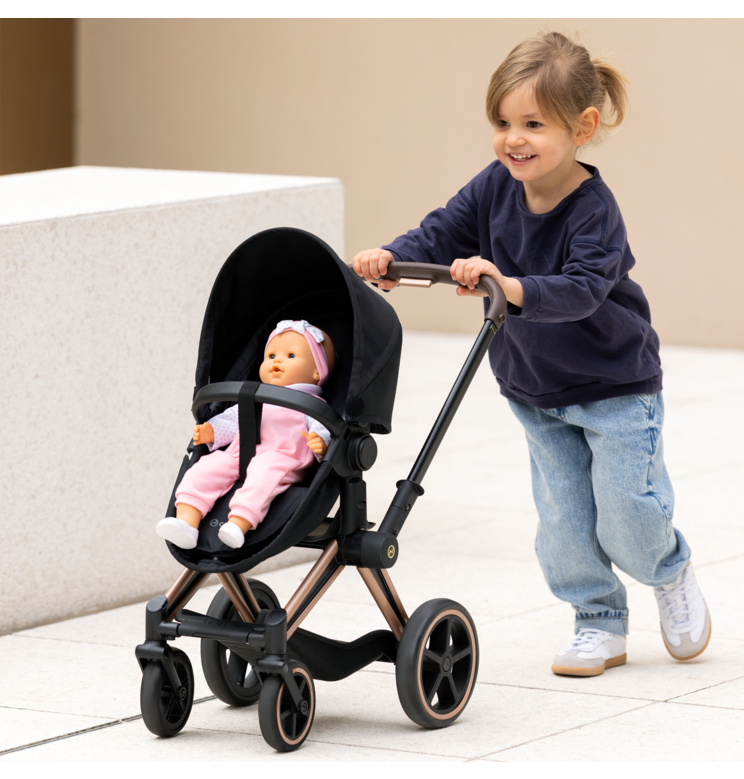 Landau 3 en 1 Cybex Priam Noir pour poupon 36 / 42 / 52 cm