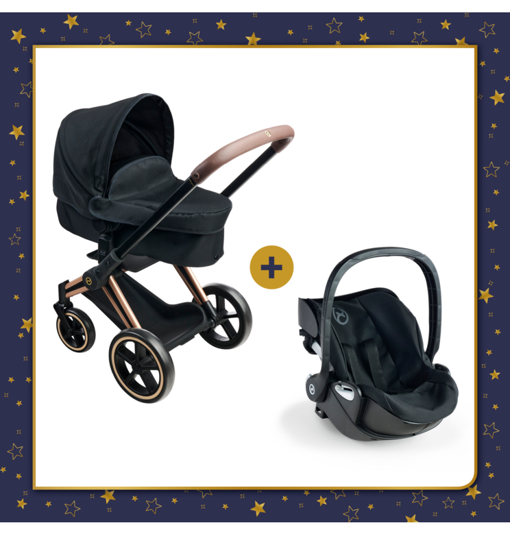 Ensemble Landau 3 en 1 Priam Cybex + Porte-poupon Cybex Noir