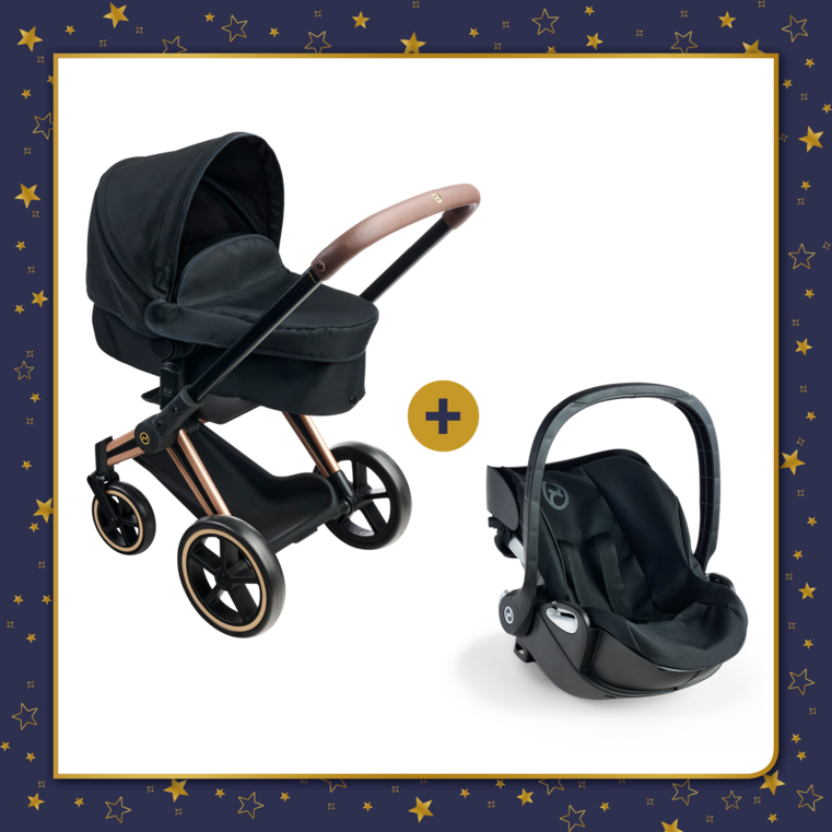 Ensemble Landau 3 en 1 Priam Cybex + Porte-poupon Cybex Noir