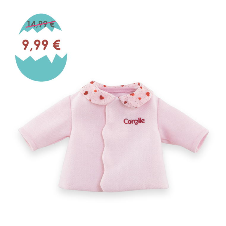 Manteau Pétales de Cœurs pour poupée ma Corolle
