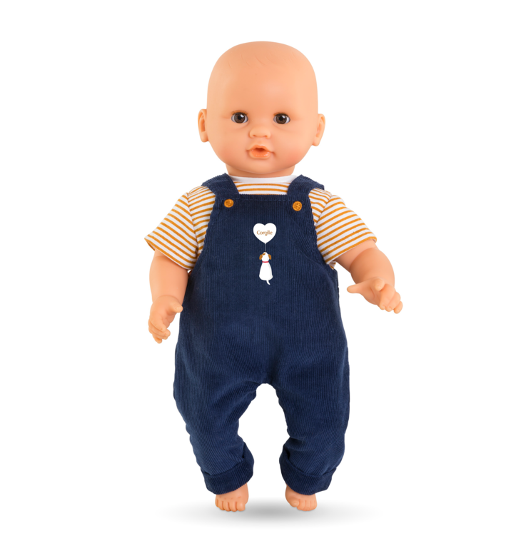 T-Shirt et Salopette Marine pour poupon 30 cm