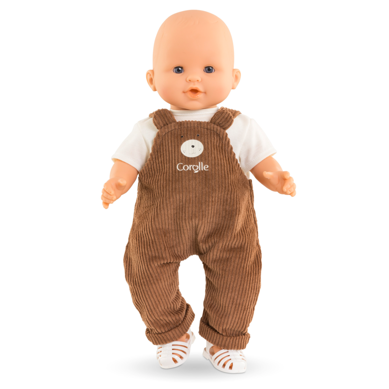 T-Shirt & Salopette Ours Petit Explorateur pour poupon 36 cm