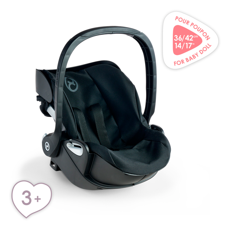 Porte-Poupon Cybex 2 en 1 noir pour poupon 36 et 42 cm