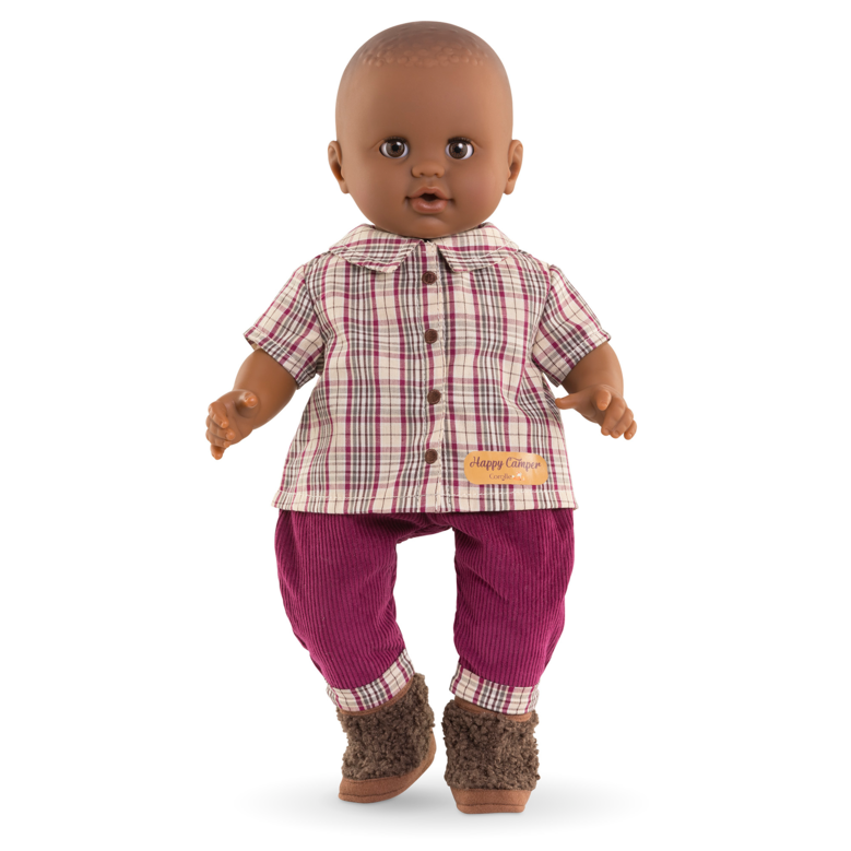 Chemise à Carreaux & Pantalon Petit Explorateur pour poupon 36 cm