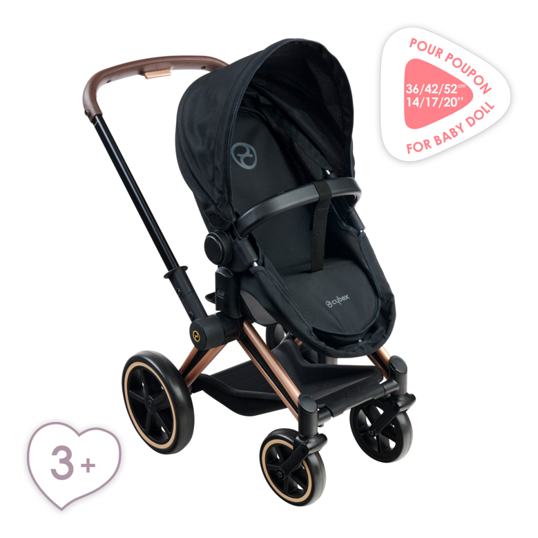 Landau 3 en 1 Cybex Priam Noir pour poupon 36 / 42 / 52 cm