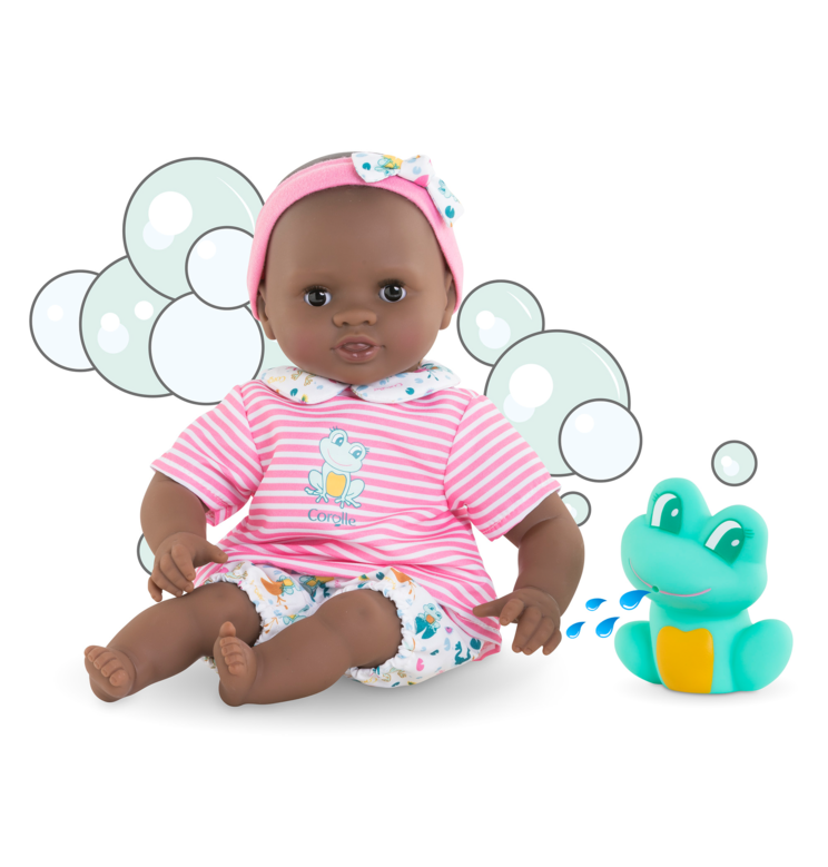 Poupon Bébé Bain Alyzée - Grenouille