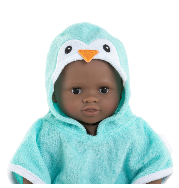 Cape de Bain Pingouin pour poupon 30 cm