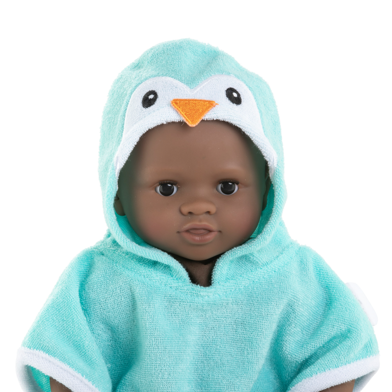 Cape de Bain Pingouin pour poupon 30 cm