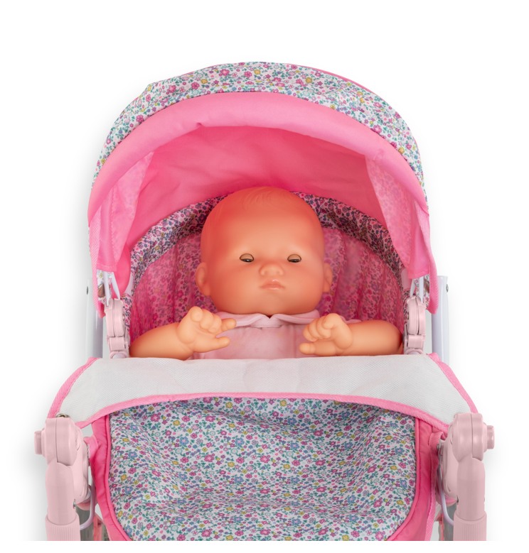 Landau Floral pour poupons 36 / 42 et 52 cm