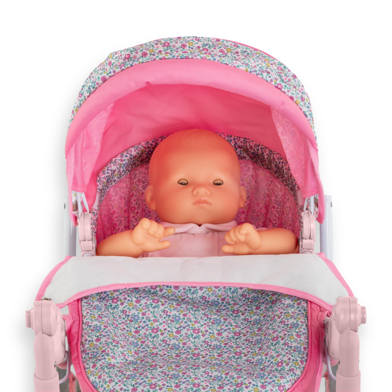 Landau Floral pour poupons 36 / 42 et 52 cm