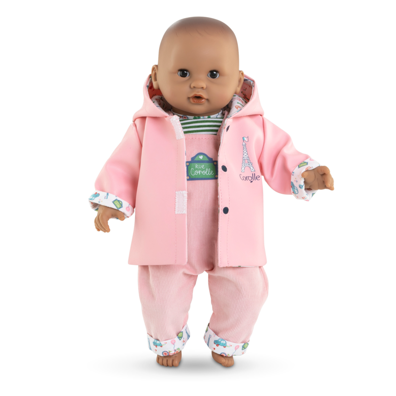 Dressing Salopette Week End à Paris & Chaussons pour poupon 30 cm
