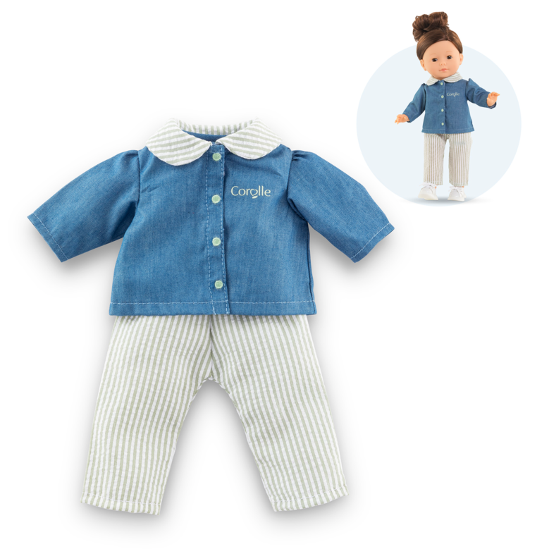 Ensemble Blouse & Pantalon Rayé pour poupée ma Corolle