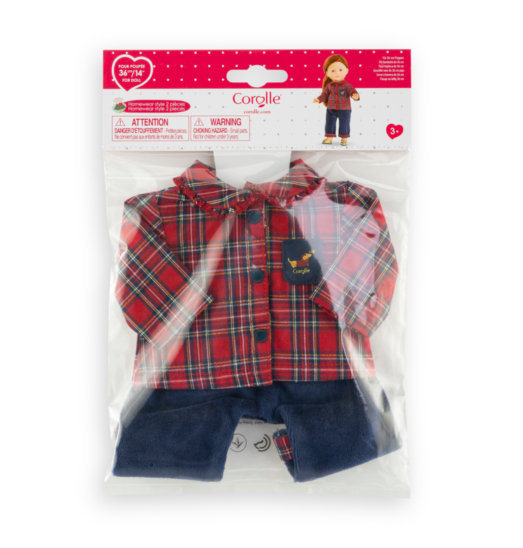 Ensemble Homewear 2 pièces Corolle en Fêtes pour poupée ma Corolle
