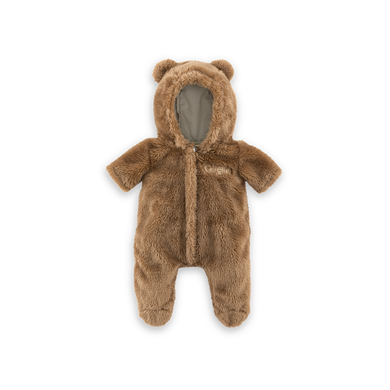 Pilote Ours brun pour poupon 30 cm