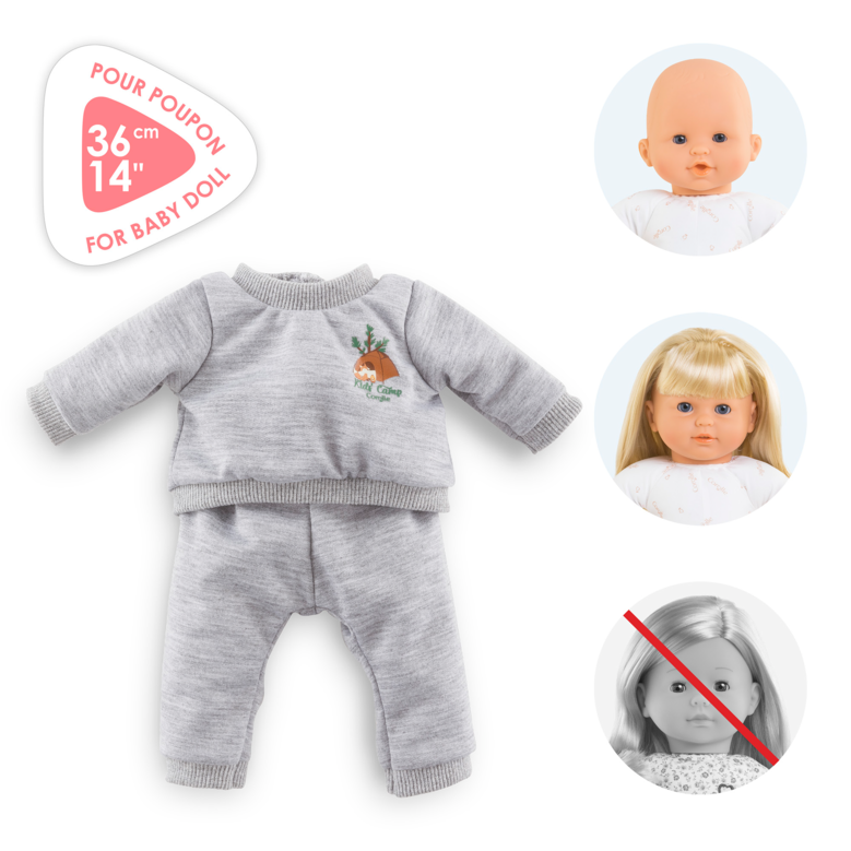 Jogging Gris Petit Explorateur pour poupon 36 cm