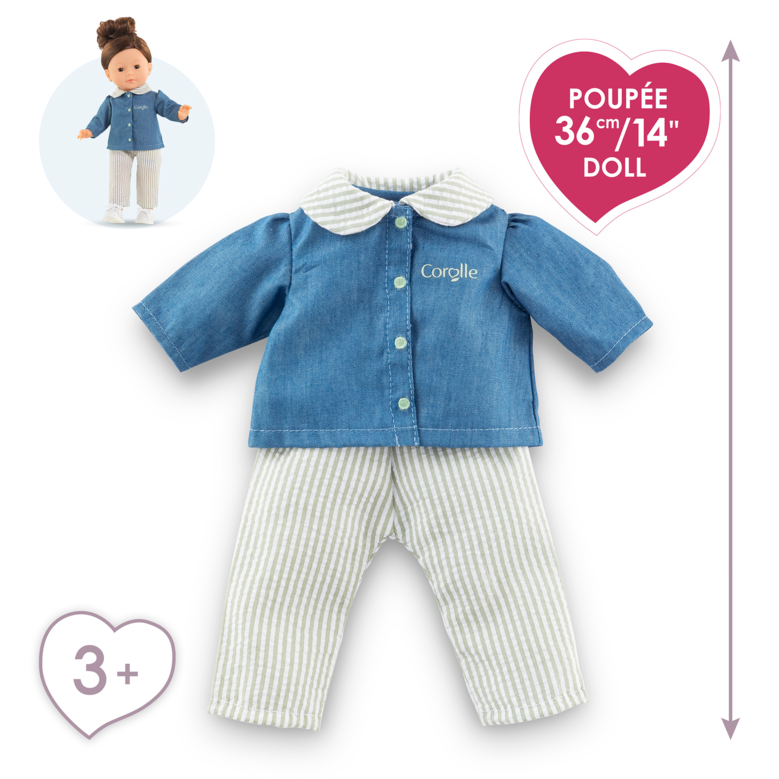 Ensemble Blouse & Pantalon Rayé pour poupée ma Corolle