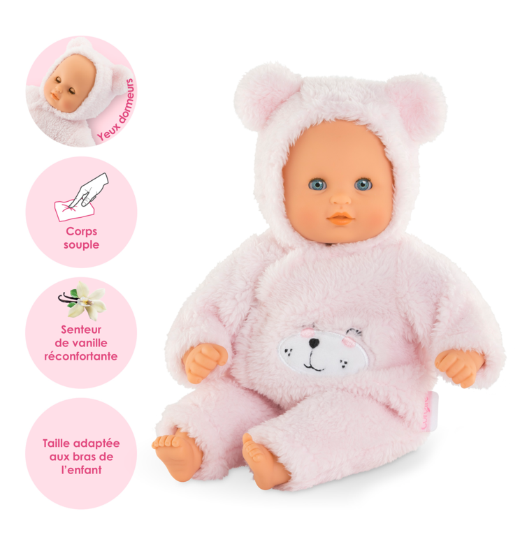 Poupon Bébé Calin Ourson d'Amour